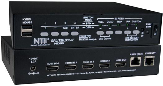 SPLITMUX-4K18GB-4 (Front & Back)