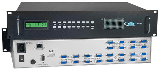 VGA video matrix switch, 32 in 16 out, Ethernet/RS232 control, rackmounted