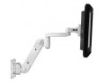 LCD monitor arm, 15 to 24 lbs (6.8 to 11 kg), wall mount, 23" (584 mm) reach, white
